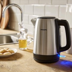 Philips Daily Collection 1.7L Stainless Steel Kettle - Stylish, Fast Boiling & Durable Design
